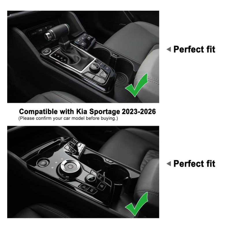 ANFOKAS Compatible with Kia Sportage 2026 2025 2024 2023 Accessories NQ5 Car Interior Center Console Organizer Armrest Storage Box Armrest Cover Insert Tray -Black - Image 2
