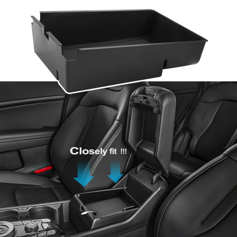 ANFOKAS Compatible with Kia Sportage 2026 2025 2024 2023 Accessories NQ5 Car Interior Center Console Organizer Armrest Storage Box Armrest Cover Insert Tray -Black - Image 4