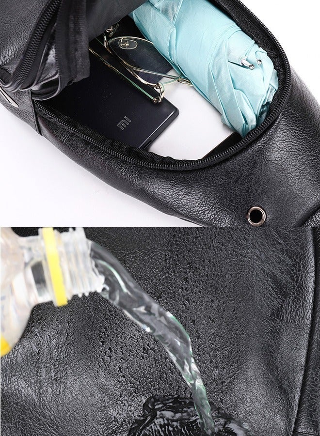 DUNISO Crossbody Backpack for Men, Waterproof Sling Bag with Adjustable Shoulder Strap, Lightweight Sling Backpack, Hiking Daypack, Multipurpose Cross Body Chest Bag With USB Charging Port, Mobile Phone Bags for Travel Running Cycling - Image 3