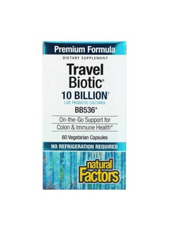 Travel Biotic BB536 10 Billion 60 Vegetarian Capsules