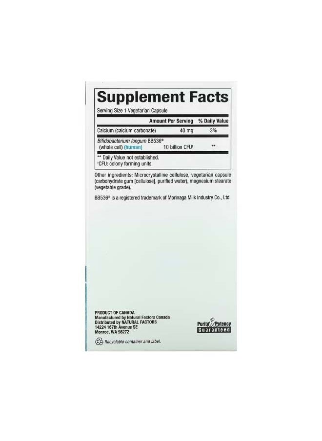 natural Factors - Travel Biotic BB536 10 Billion 60 Vegetarian Capsules - Image 1
