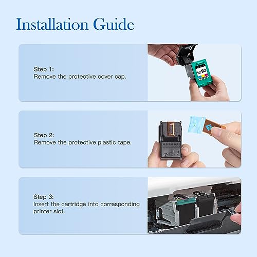 Valuetoner Remanufactured Ink Cartridges Replacement for HP 92 93 Ink Cartridge Combo Pack for HP Photosmart 7850 C3150 C3180, Deskjet 5440 5420, PSC 1510 2525 Printer (2 Pack, 1 Black, 1 Tri-Color) - Image 4