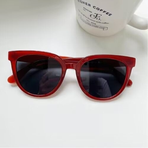 Generic Retro Cat Eye Sunglasses Unisex Wine red 