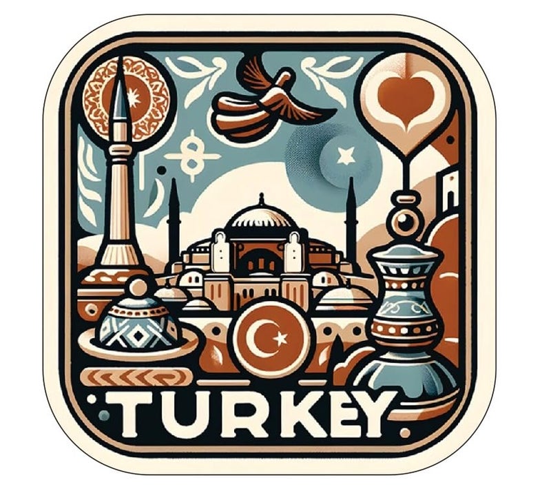 Click n ship Kitchen Fridge Magnet - Multicolor Turkey Design - Image 1