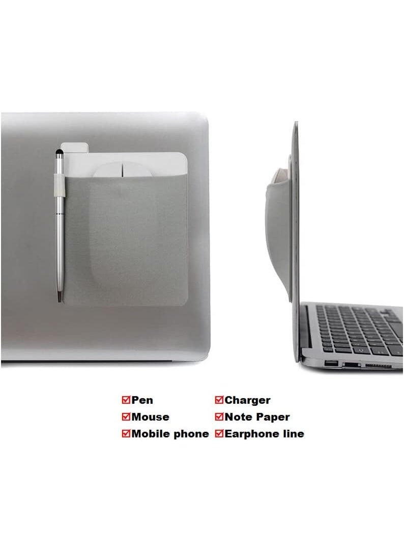 jaexest Pocket Pouch for Laptop with Reusable Adhesive，Pouch Holder for Computer Accessories，Self-Adhesive Mouse Headset Storage Bag for Portable External USB Cable,Apple Magic Mouse - Image 4