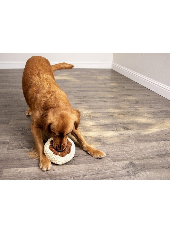 TrustyPup Tough 'N Fun Chocolate Donut Squeaky Plush Dog Toy, Chew Guard Technology  Brown, Large - Image 5