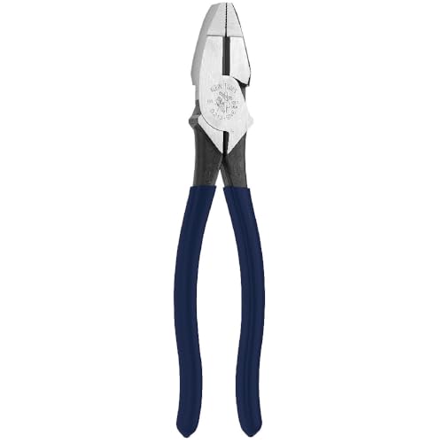 Klein Tools D2138NE Pliers 8Inch Side Cutters High Leverage Linemans Pliers Cut Copper Aluminum and other Soft Metals