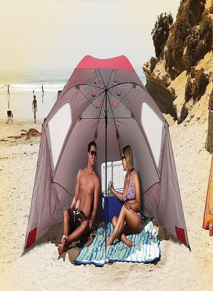 SKLZ Sport-Brella Premiere UPF 50+ Umbrella Shelter – Red - Image 4