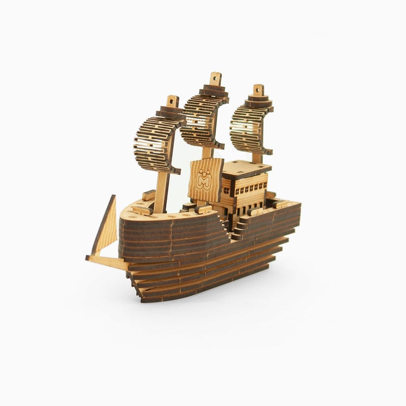 Mittimate 3D DIY Great White Ship Model for Kids 8+ Year I Brain Teaser 3D Ship Building Toy I Birthday Gift for Chlidren - Image 1