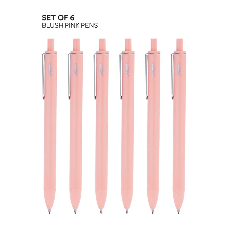 Poppin Luxe Retractable Gel Pen, Fine Point, Black Ink, 6/Pack (104448-US) - Image 2
