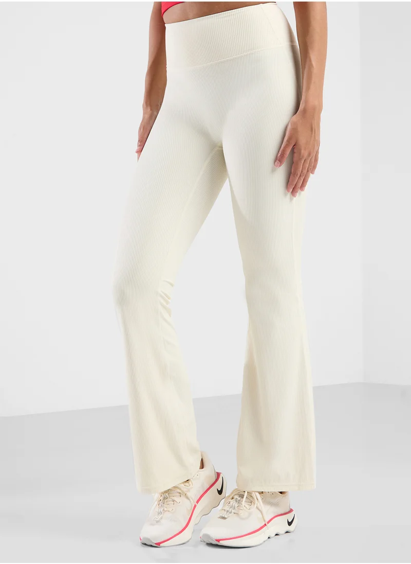 FRWD High Waist Ribbed Flared Leggings