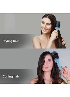 Kuber Industries Hair Brush | Bristles Brush | Hair Brush With Paddle | Sharp Hair Brush For Woman | Suitable For All Hair Types | Curling Round Brush | Tgx5232 | Ice Blue  - Image 4