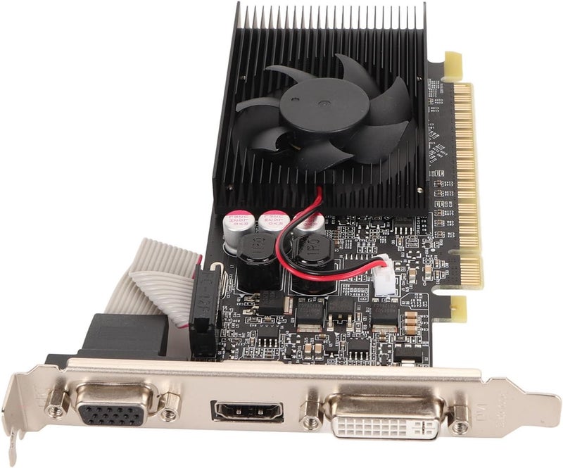 Zunate GT730 Graphics Card, 2GB GDDR3 64bit Video Graphics Cards Support VGA DVI HDMI, Single Fan Low Profile Graphics Card, PCI Express 2.0 x16 - Image 4