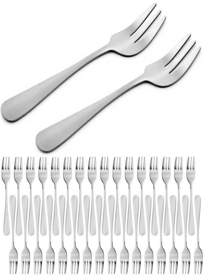 PercyEffie 36pcs Appetizer Small Forks 5.5Inches cocktail forks mini fork Stainless Steel Portable appetizers Cocktail Salad Fruit Fork for dessert,cake,pickle,crab,oyster Party - Image 1