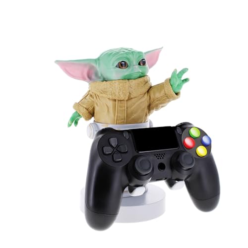 Exquisite Gaming: The Mandalorian: The Child - Star Wars Original Mobile Phone & Gaming Controller Holder, Device Stand, Cable Guys, Licensed Figure , Green - Image 4