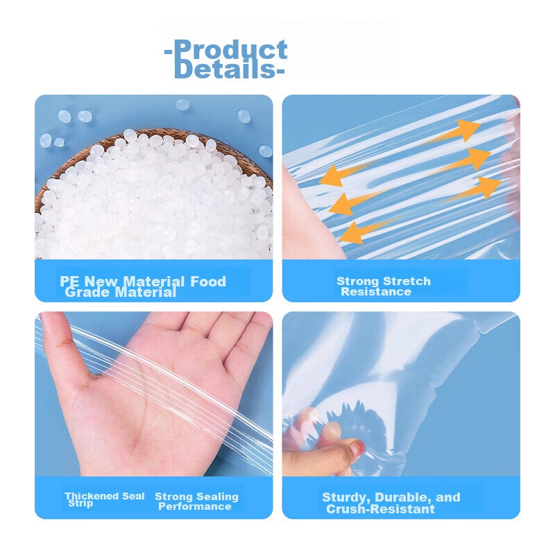 Dengbi Food-Grade PE Self-Sealing Bags [Thickened 20 Microns], Size 3, 7*10cm, 100 Pieces, Waterproof Transparent Sealed Bags - Image 4