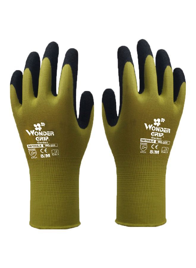 NIBEMINENT Abrasion-Proof Nylon Safety Gloves Yellow/Black