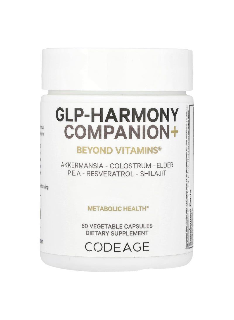 Codeage Beyond Vitamins®, GLP-Harmony Companion+, 60 Vegetable Capsules