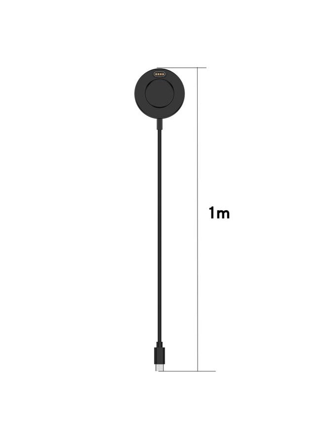 For Garmin Venu Sq Type-C / USB-C Interface Watch Charger With Data Function(Black)