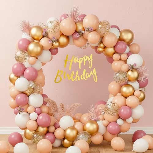 SpecialYou.in Special You Happy Birthday Decoration kit for girls with Pink, Peach, White Pastel Balloons for Decoration items, Half, 1st Birthday Decoration items for Baby girl, boy- 57 Pcs - Image 3