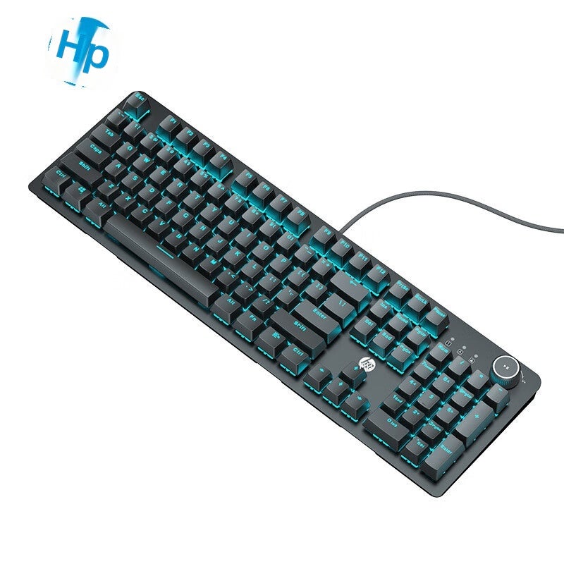 HP K10G Mixed Light Blue Switch Gaming Mechanical Keyboard with RGB Backlight, 104 Keys - Image 2
