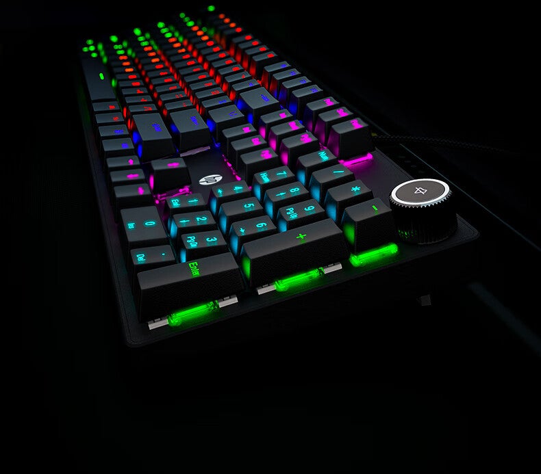 HP K10G Mixed Light Blue Switch Gaming Mechanical Keyboard with RGB Backlight, 104 Keys - Image 5