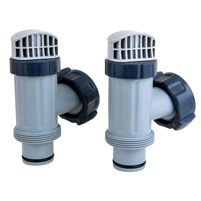 Intex Above Ground Plunger Valves with Gaskets & Nuts Replacement Part (2 Pack) - Image 1