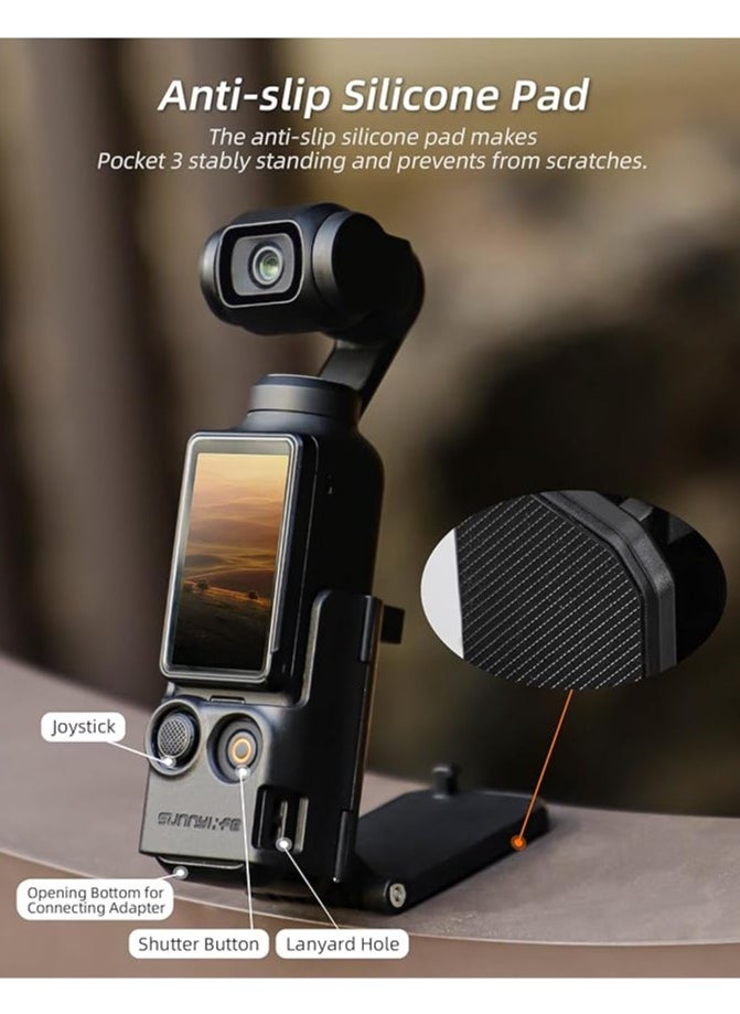 General - The Omso Pocket 3 Magnetic Stand is compatible with the DJI Osmo Pocket 3 Magnetic Stand Base Angle Adjustable Multi-functional Desk Base Accessory - Image 1