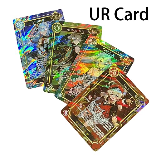 Fuxi 60PCS TCG Deck Cards,55PCS Ultra Rare Card and 5Pcs Random UTR with Gilded Text English Version TCG Collection Kamisato Ayaka ZhongLI, Collectible,Best Gift for Kids and Adult - Image 2
