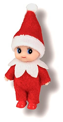 LitoMagic Christmas Baby Elf Doll in Red Jumpsuit - Image 1
