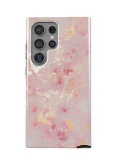 BURGA BURGA Phone Case Compatible with Samsung Galaxy S24 Ultra Mobile Phone Case Hybrid 2 Layer Hard Shell Silicone Protective Case Golden Coral – Pink Scratch Resistant Shockproof Cover  - Image 1