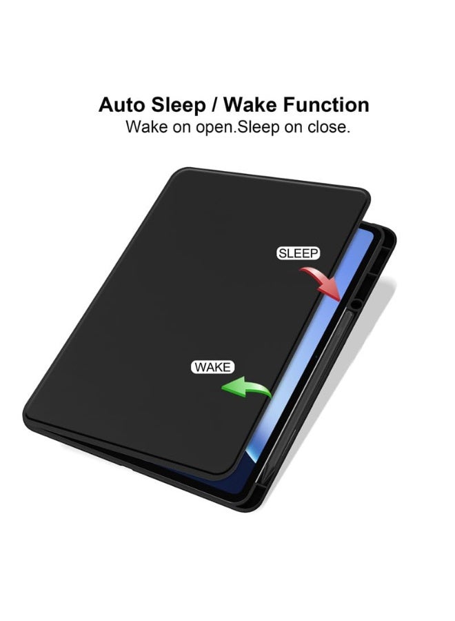 Case for OnePlus Pad 3 Pad 2 Pro 13.2inch 2025 with Pen Slot, 360 Degree Rotating Protective Case Stand, PU Leather + PC Transparent Cover w/Wake/Sleep Tablet Case Cover (Black) - Image 2