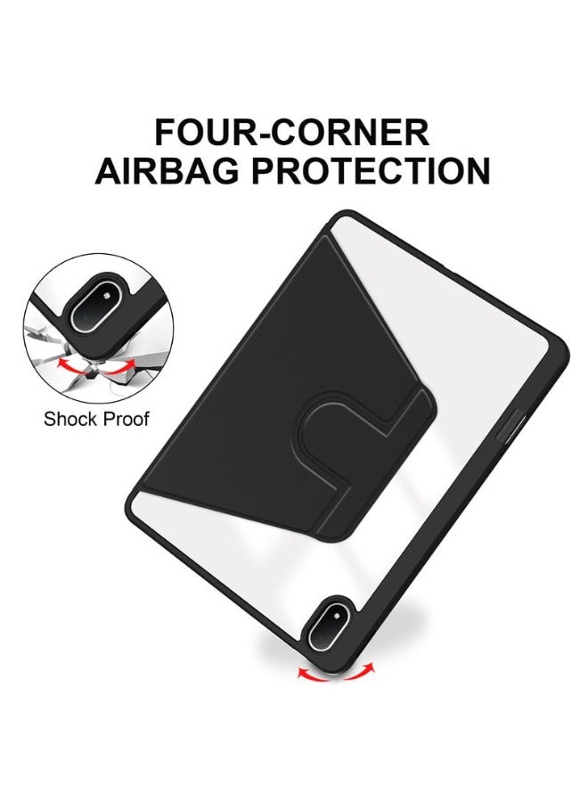 Case for OnePlus Pad 3 Pad 2 Pro 13.2inch 2025 with Pen Slot, 360 Degree Rotating Protective Case Stand, PU Leather + PC Transparent Cover w/Wake/Sleep Tablet Case Cover (Black) - Image 5