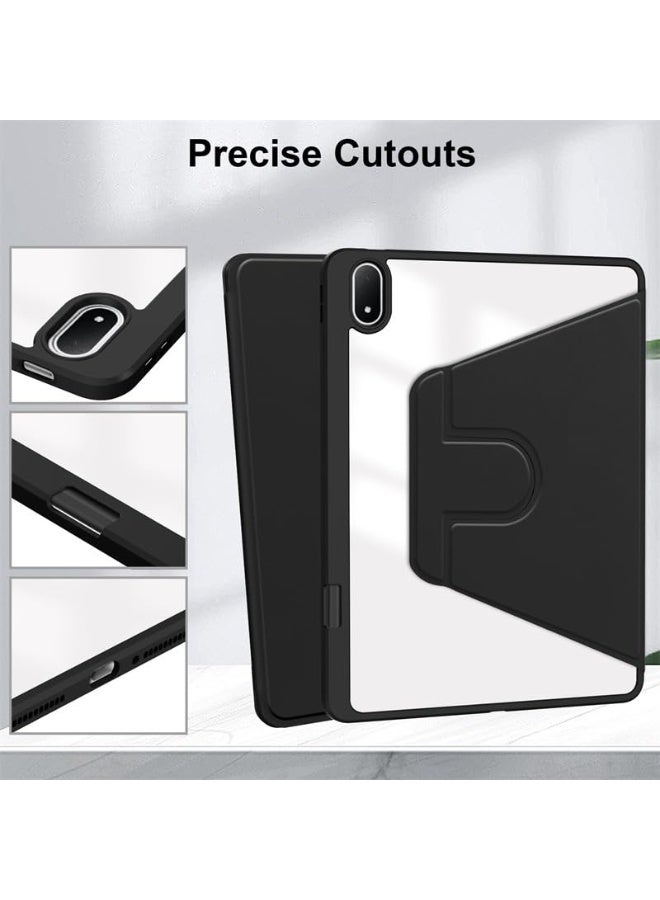 Case for OnePlus Pad 3 Pad 2 Pro 13.2inch 2025 with Pen Slot, 360 Degree Rotating Protective Case Stand, PU Leather + PC Transparent Cover w/Wake/Sleep Tablet Case Cover (Black) - Image 4