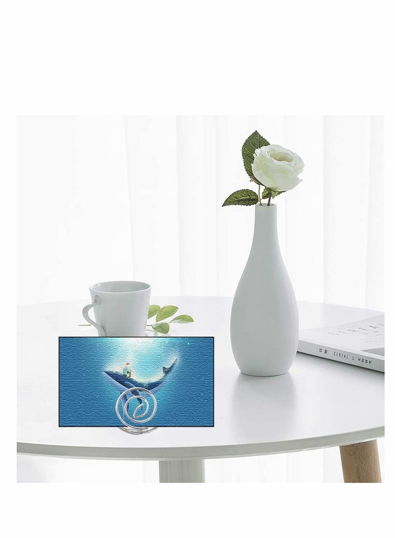 SOLARAE Place Card Holder for Pictures Paper Note Clip (20 Pieces)- Silver - Image 4