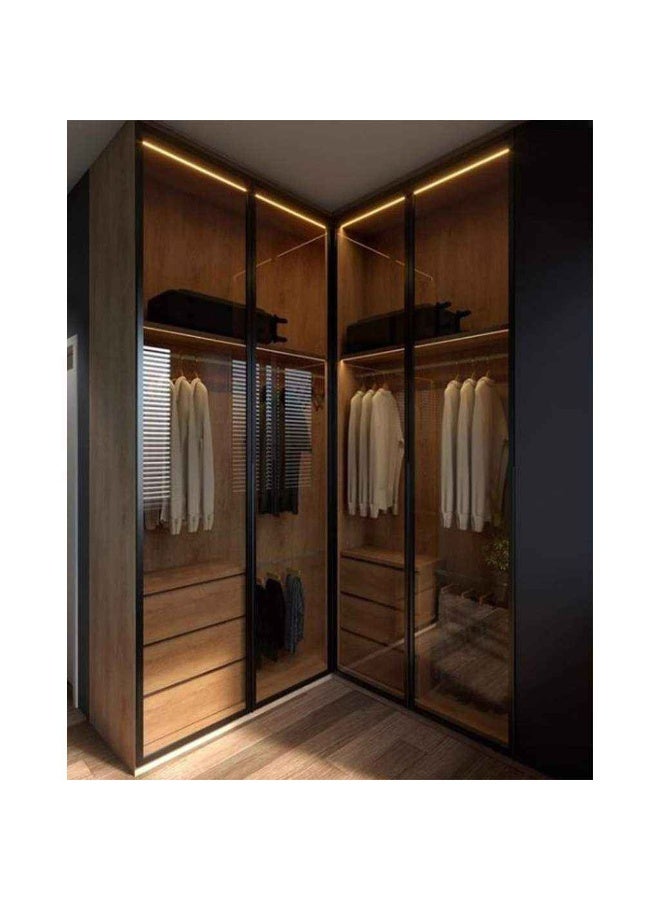 هومزمارت خزانة ملابس خشب كونتر أسود وبيج - 110×200×50 سم - Image 1