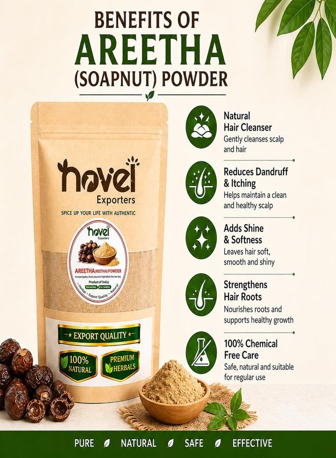 Novel Exporters 100G Natural Areetha Powder for Hair | Soapnut Herbal Shampoo | Controls Dandruff, Reduces Hair Fall, Boosts Hair Growth | 100% Pure & Chemical-Free - Image 5
