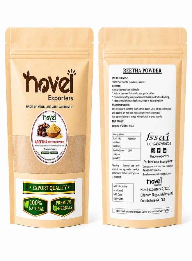 Novel Exporters 100G Natural Areetha Powder for Hair | Soapnut Herbal Shampoo | Controls Dandruff, Reduces Hair Fall, Boosts Hair Growth | 100% Pure & Chemical-Free - Image 3