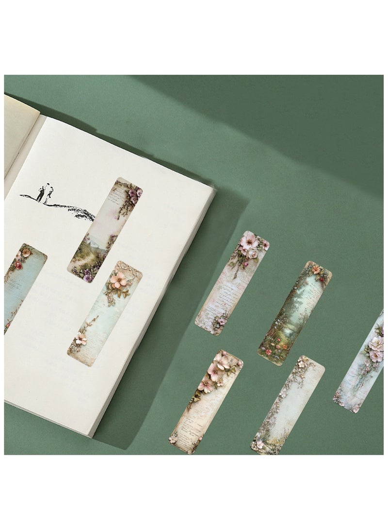 30Pcs Nature Pictures of Flowers Paper Bookmarks for Book Lovers, Vintage Aesthetic Bookmark Simple Style Book Accessories Natural Style Book Marks,Boxed Bookmarks Set as Gifts for Students - Image 5
