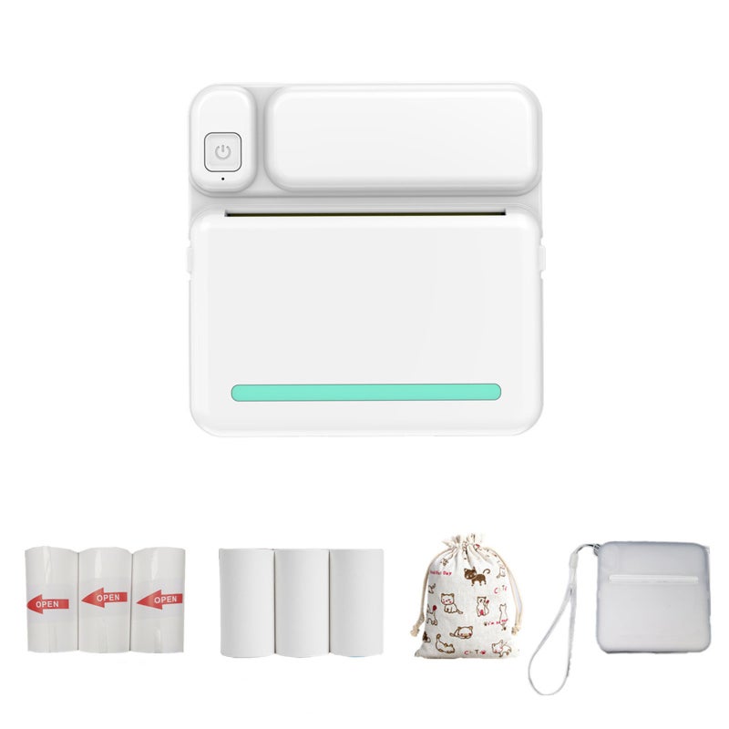 Portable Mini Printer Student Study Printer Labels Convenient Thermal Printer Mobile Phone BT Printer Fix Mistakes - Image 1