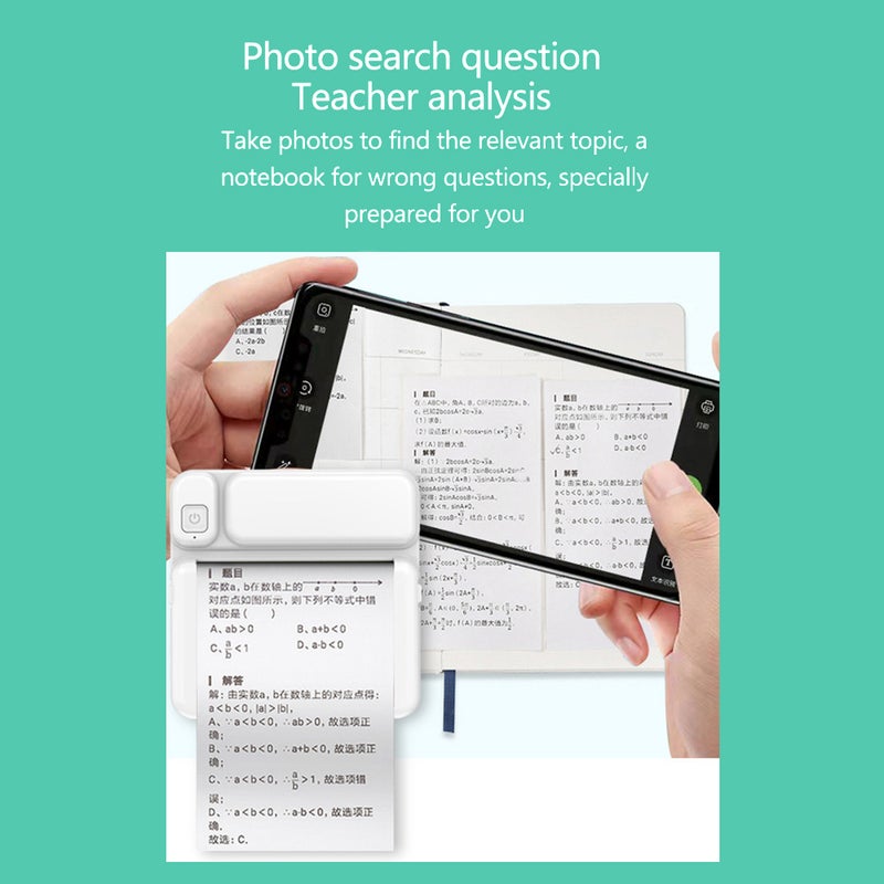 Portable Mini Printer Student Study Printer Labels Convenient Thermal Printer Mobile Phone BT Printer Fix Mistakes - Image 3