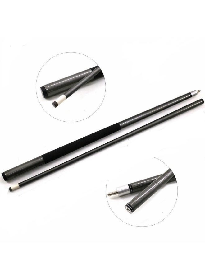 عصا بلياردو من ألياف الكربون بنصف وصلة وطرف 12 مم - عصا بلياردو وسنوكر احترافية من قطعتين مع حقيبة حمل محمولة وحقيبة تخزين متينة (أسود) - Image 2