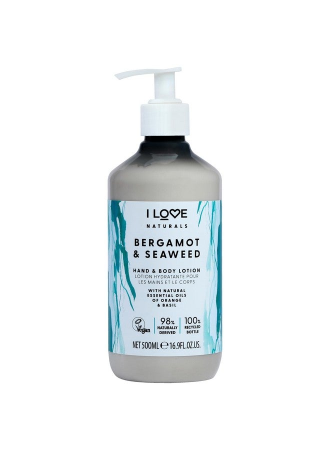 آي لاف لوشن طبيعي لليدين والجسم بالبرغموت والأعشاب البحرية، لوشن مرطب للبشرة الجافة، زيت جوز الهند وزبدة الشيا، 16.9 أونصة - Image 1