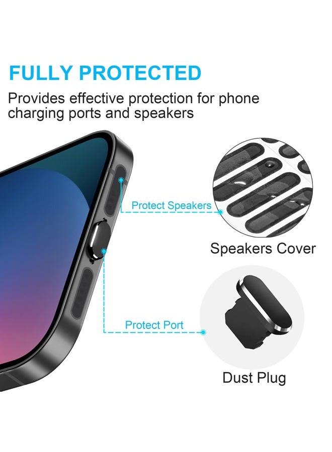 Gavemi Dust Plug for iPhone, Compatible with iPhone and AirPods, Lightning Port Plug Protector Charging Port Anti Dust Cover Includes Speaker Cover (Black) - Image 2