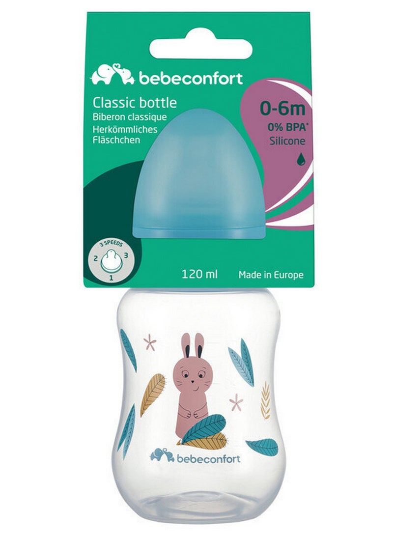 bebe confort Classic Baby Bottle 0% BPA Silicone Nipple 0-6M 120 ML - Image 1