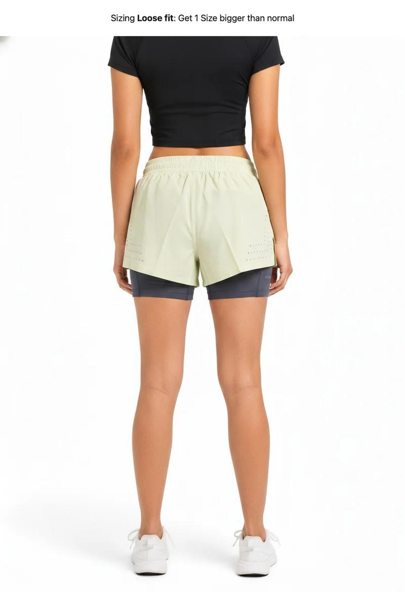 Prima Ace Light Green Women's Shorts Gym Addict Premium Light Green for Women | Best Price UAE