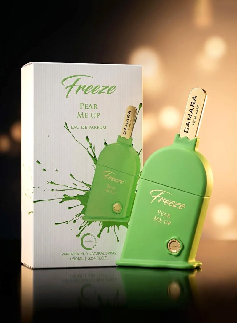 Camara Freeze Pear Me Up by Camara Perfumes EDP 90ml | Fruity Gourmand Perfume for Women & Men | Long Lasting Sweet Pear & Vanilla Fragrance - Image 1