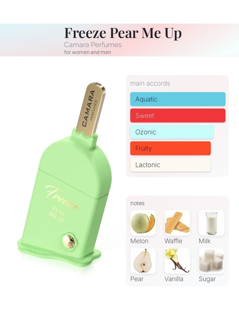 Camara Freeze Pear Me Up by Camara Perfumes EDP 90ml | Fruity Gourmand Perfume for Women & Men | Long Lasting Sweet Pear & Vanilla Fragrance - Image 3