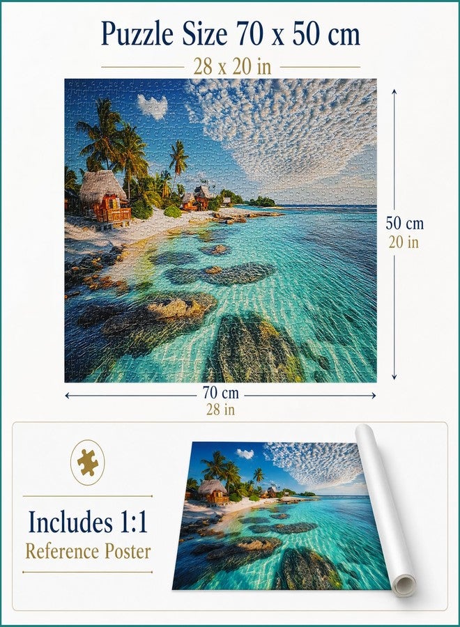 Yunlus Jigsaw Puzzles for Adults 1000 Pieces Impossible Hard Difficult Challenging Puzzles for Adults 1000pc Puzzles Summer Breeze Jigsaw Puzzle 1000 Pieces 28 x 20 inch - Image 3