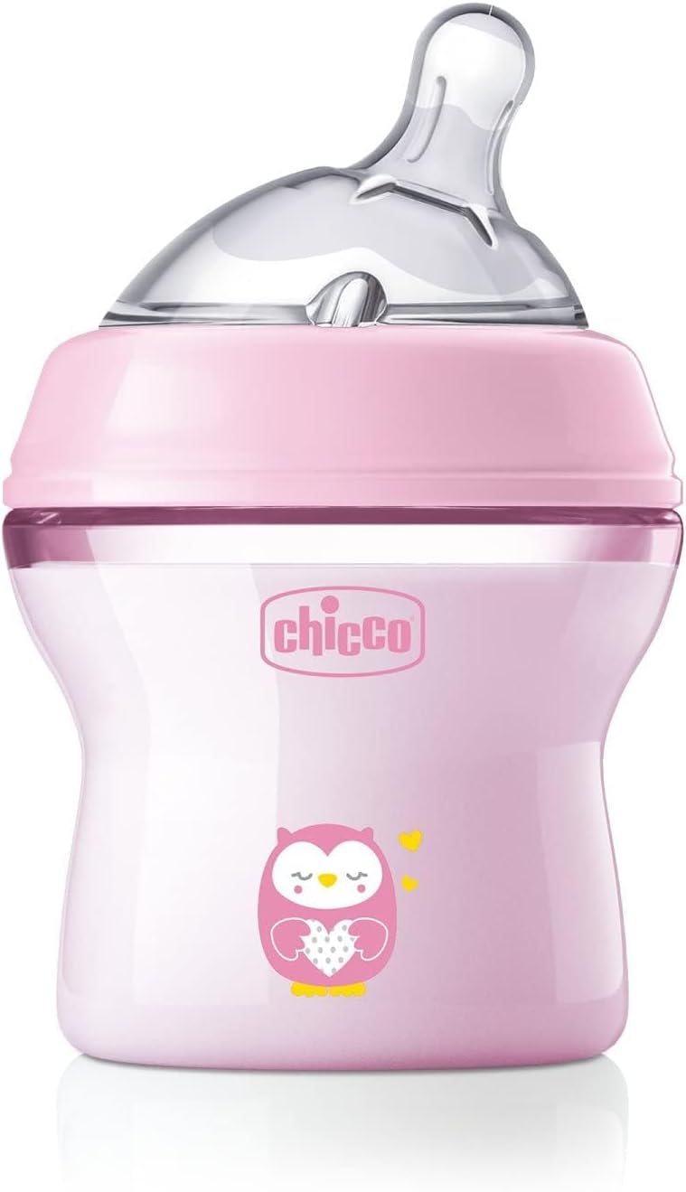 Chicco Natural Feeling Anti-Colic Baby Bottle, 150 ml, Soft Silicone Teat, 0+ Months - Image 2